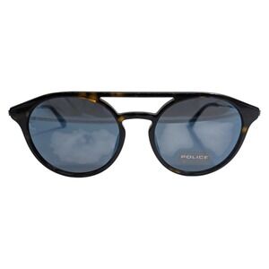 Police SPL 722 722B Tortoiseshell Sunglasses Blue Round Style Scratched lens
